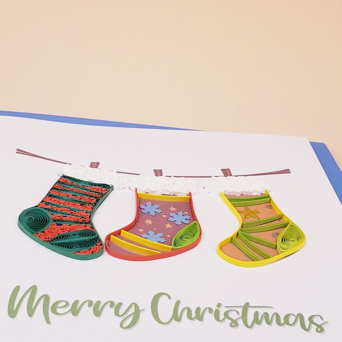 Christmas Socks Quilled Card
