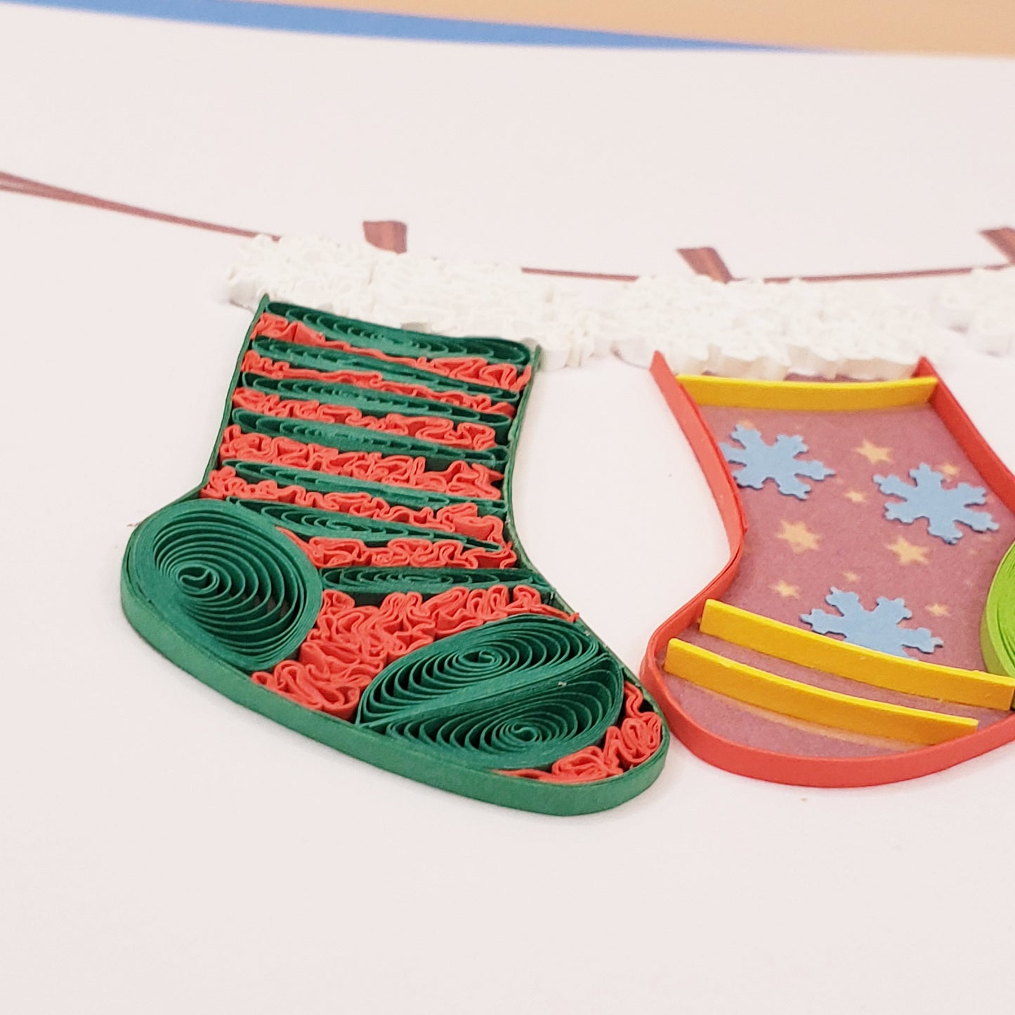 Christmas Socks Quilled Card