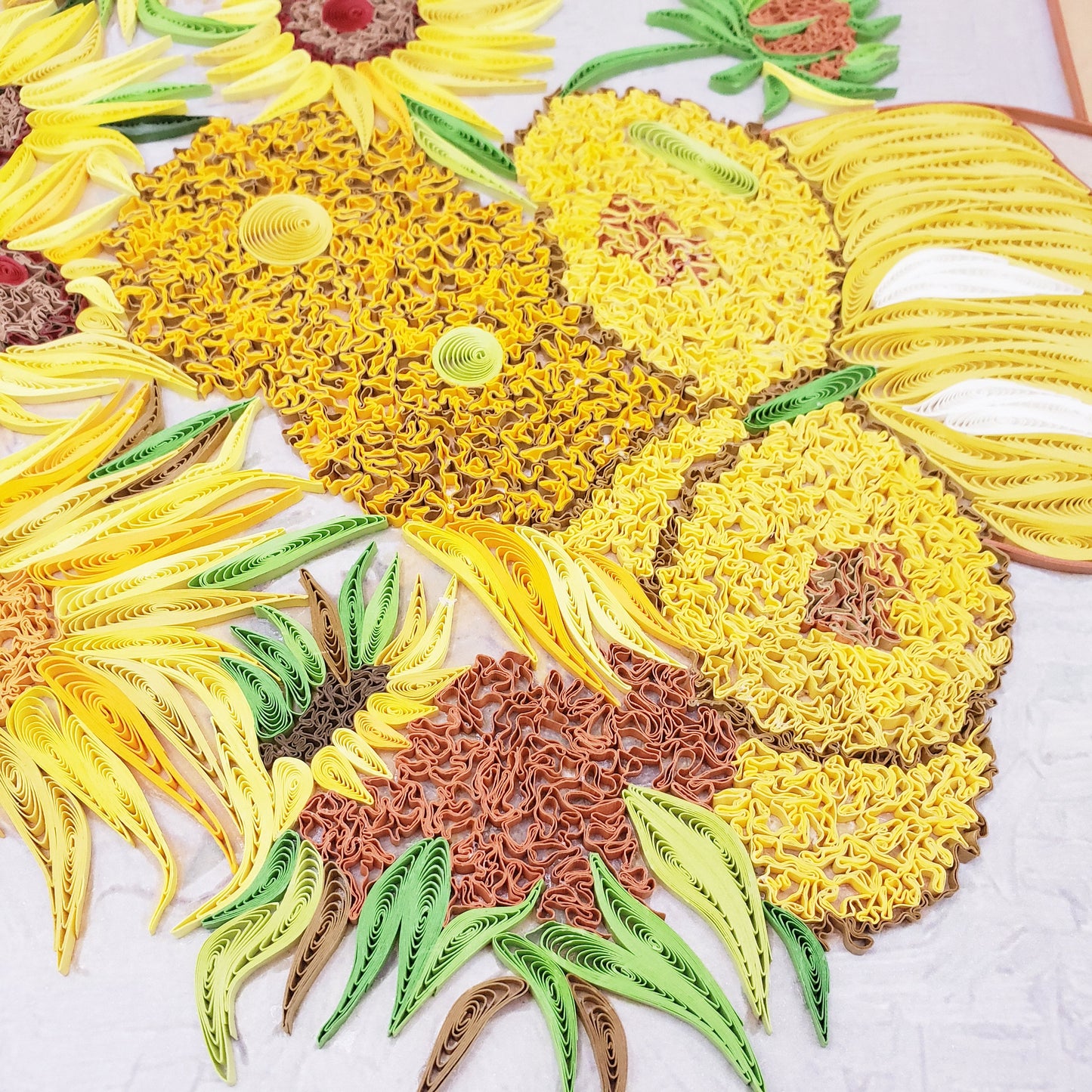 Vase of Sunflowers | Van Gogh | Quilling Art Piece frame | Handmade art