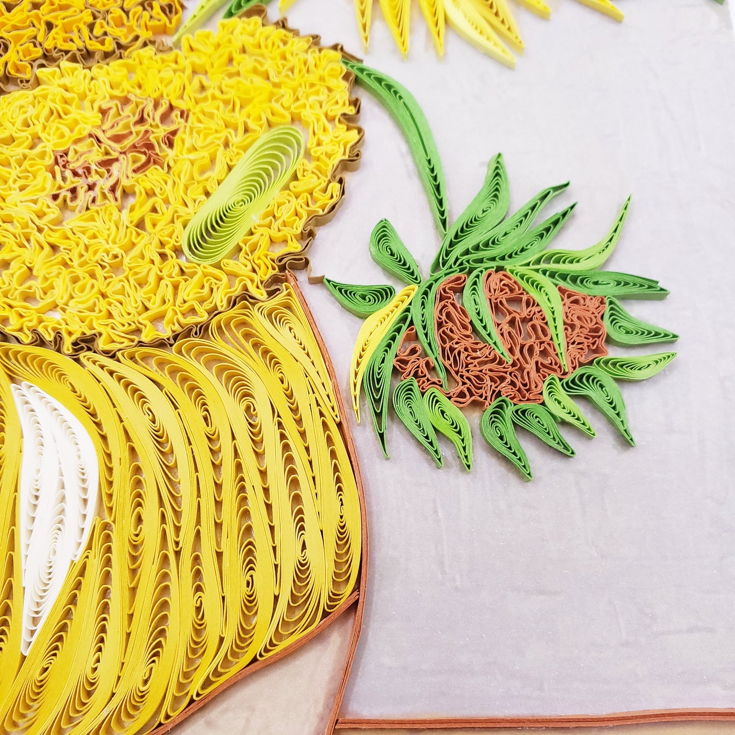 Vase of Sunflowers | Van Gogh | Quilling Art Piece frame | Handmade art