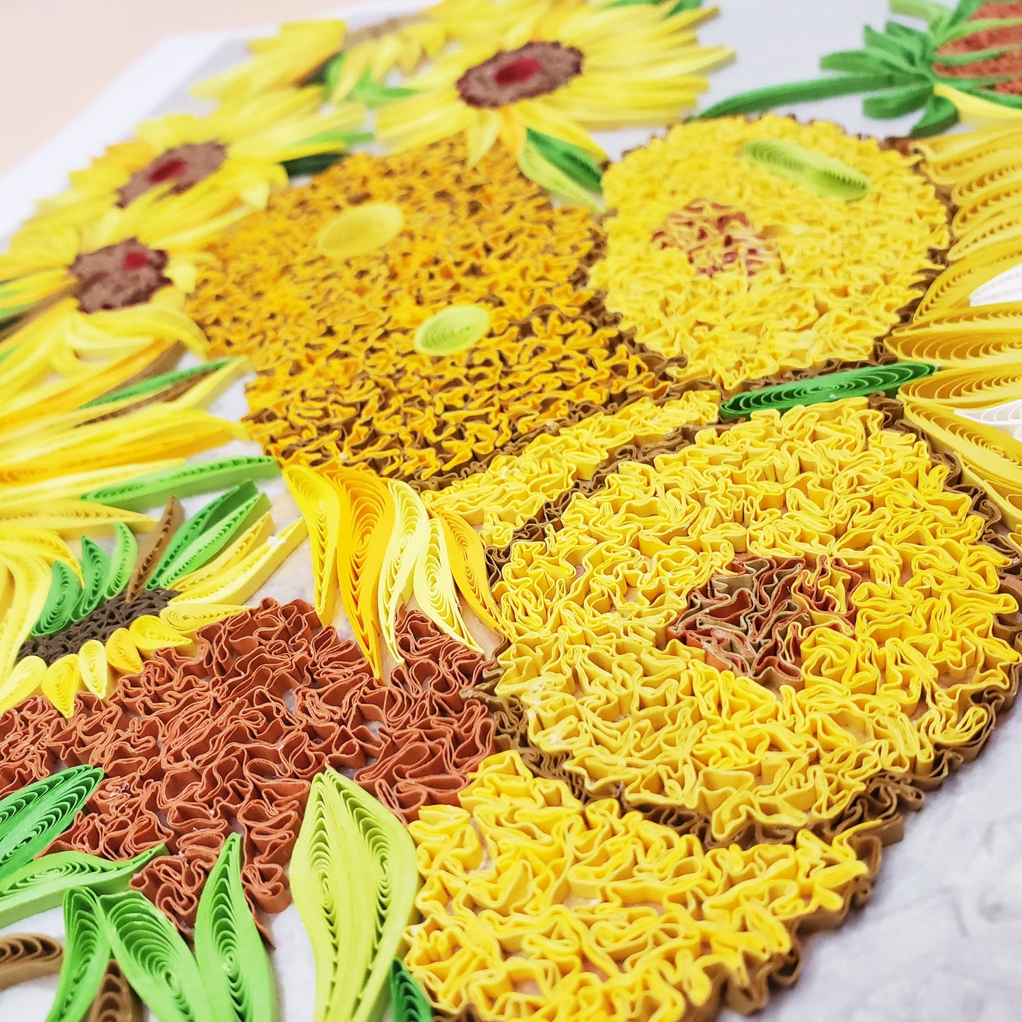 Vase of Sunflowers | Van Gogh | Quilling Art Piece frame | Handmade art