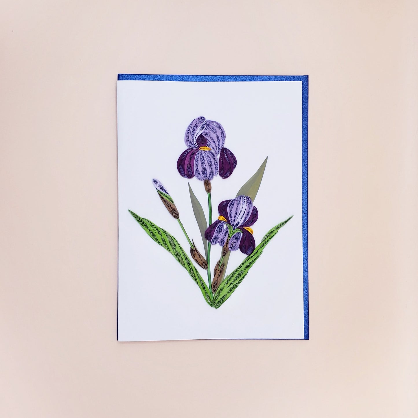 Irises | Quilled Greeting Card - Handmade