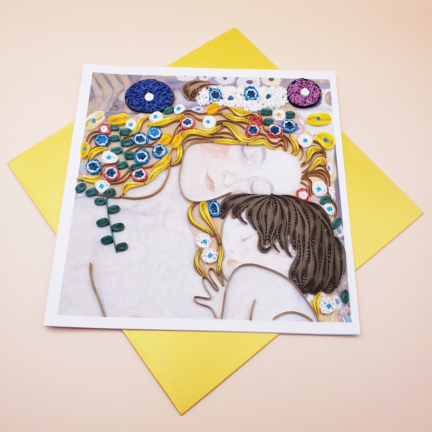 Mother and Child | Gustav Klimt | Quilled Greeting Card - Handmade