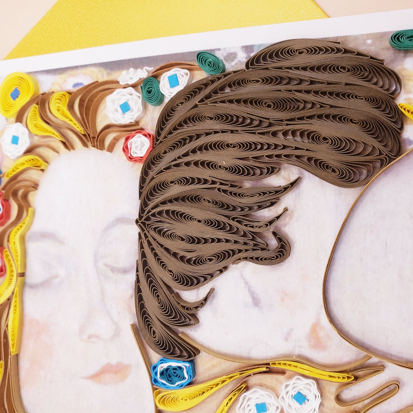 Mother and Child | Gustav Klimt | Quilled Greeting Card - Handmade