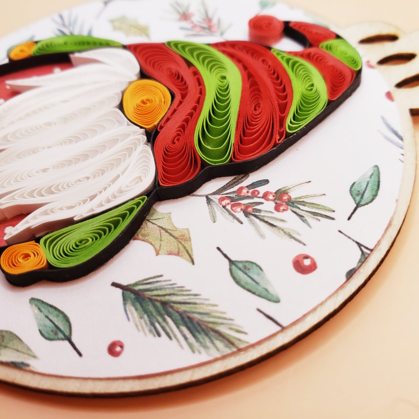 Handmade Quilling Ornament – Christmas Gnome