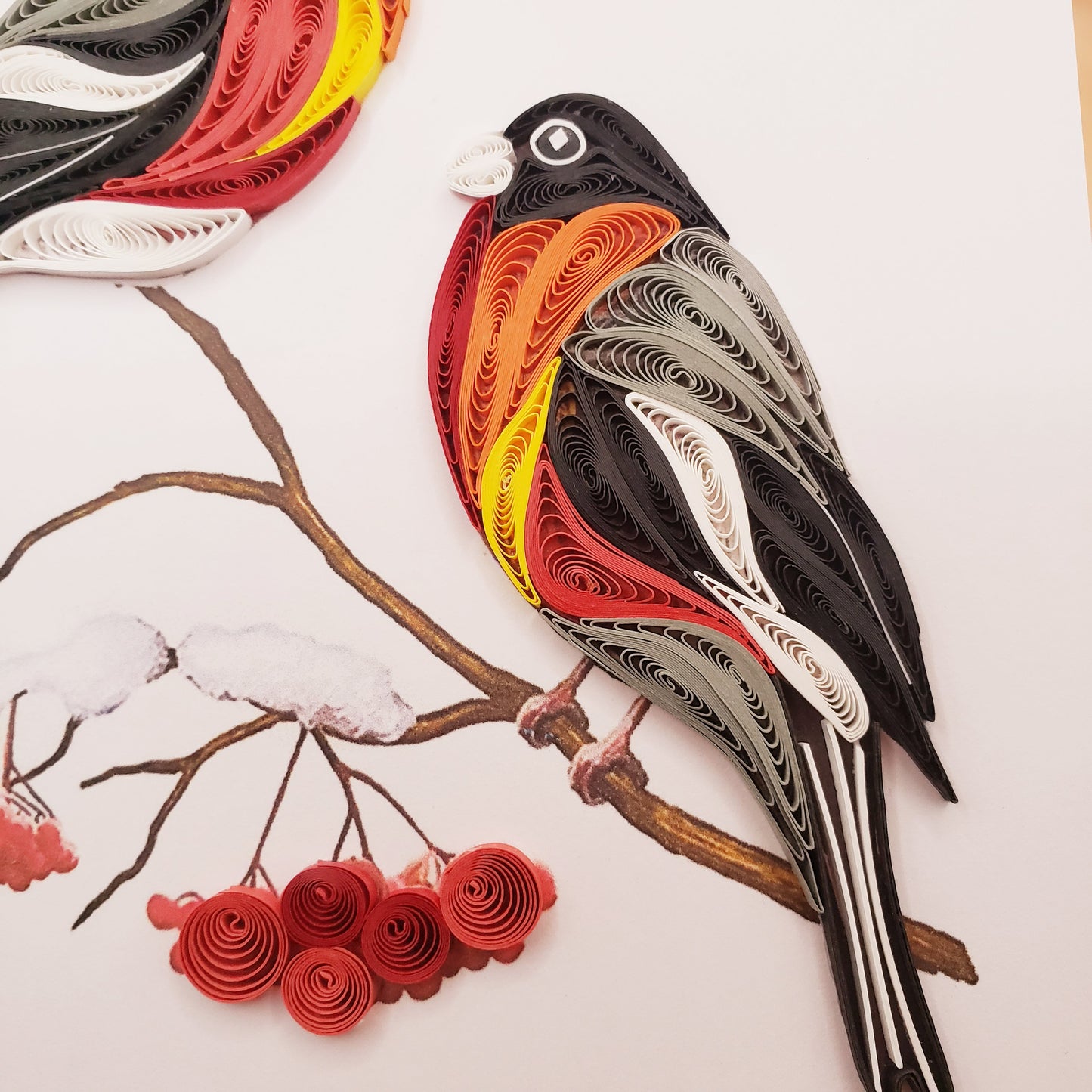 Pair of Bullfinches in Winter