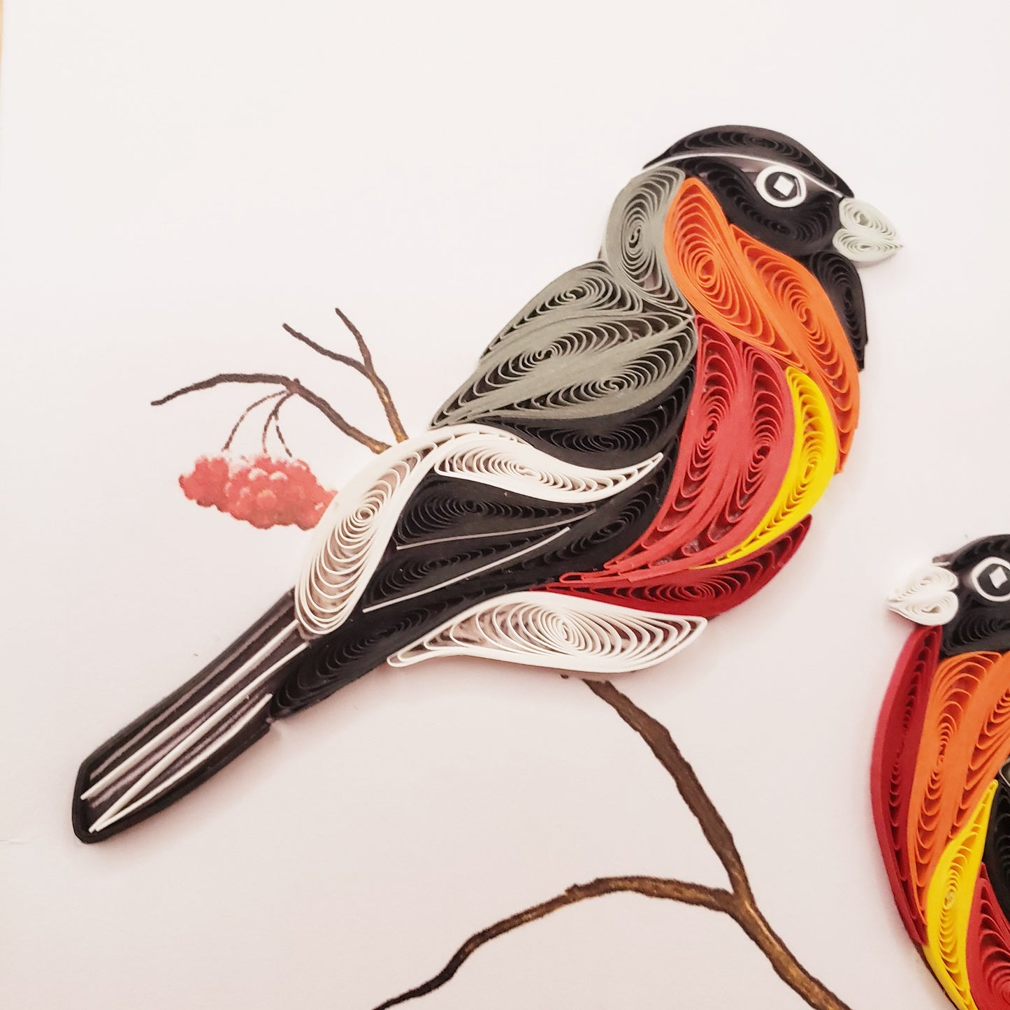 Pair of Bullfinches in Winter