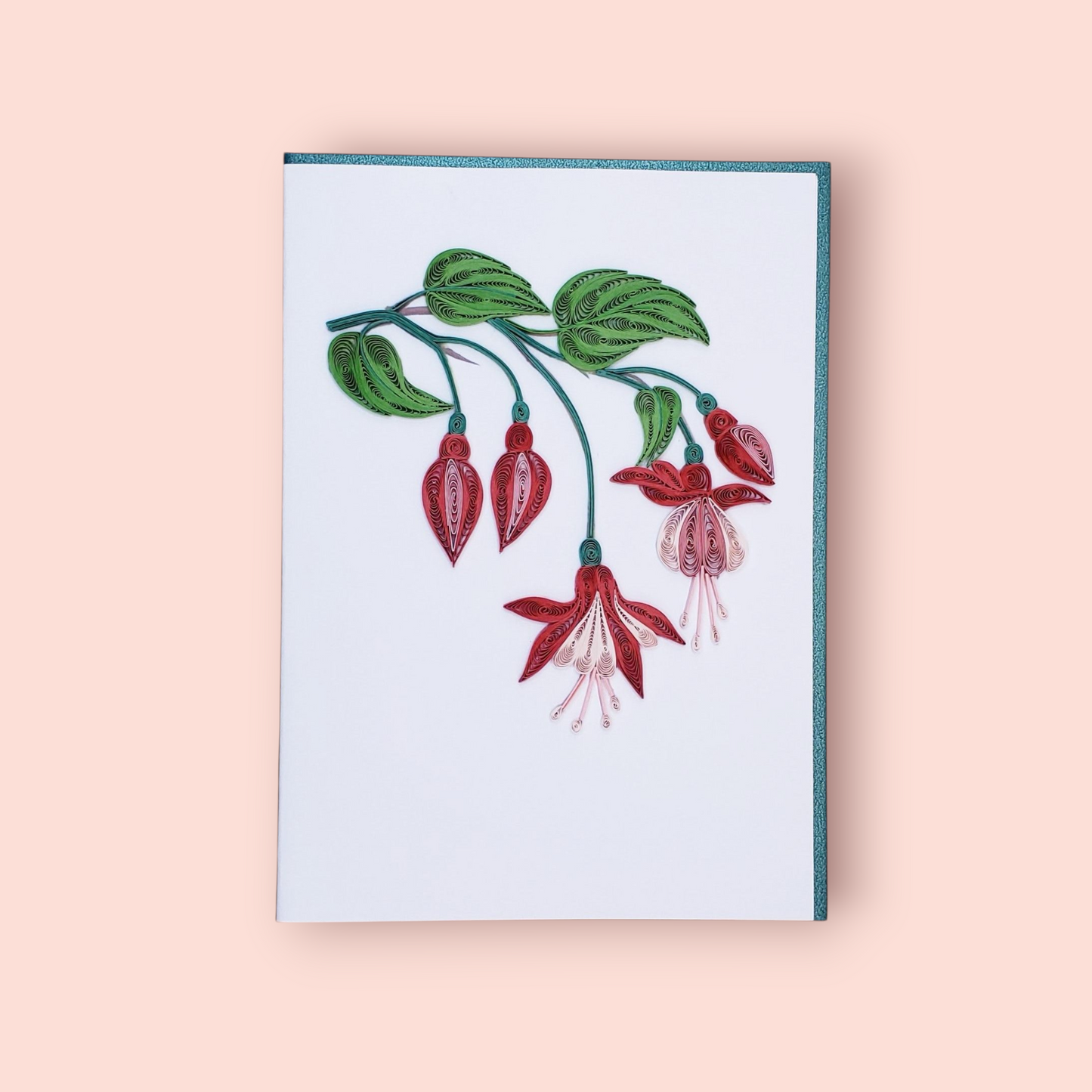 Fuchsia | Quilled Greeting Card - Handmade