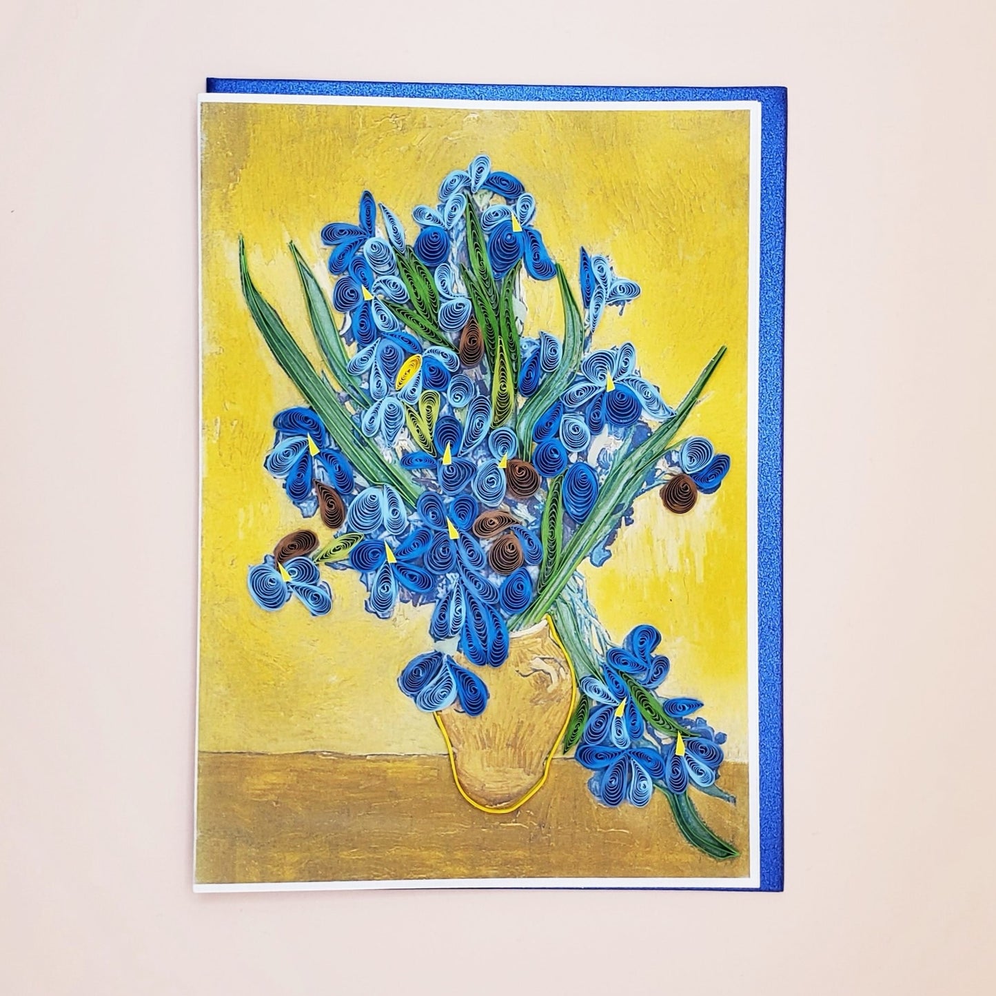 Vase of Irises | Vincent van Gogh | Quilled Greeting Card