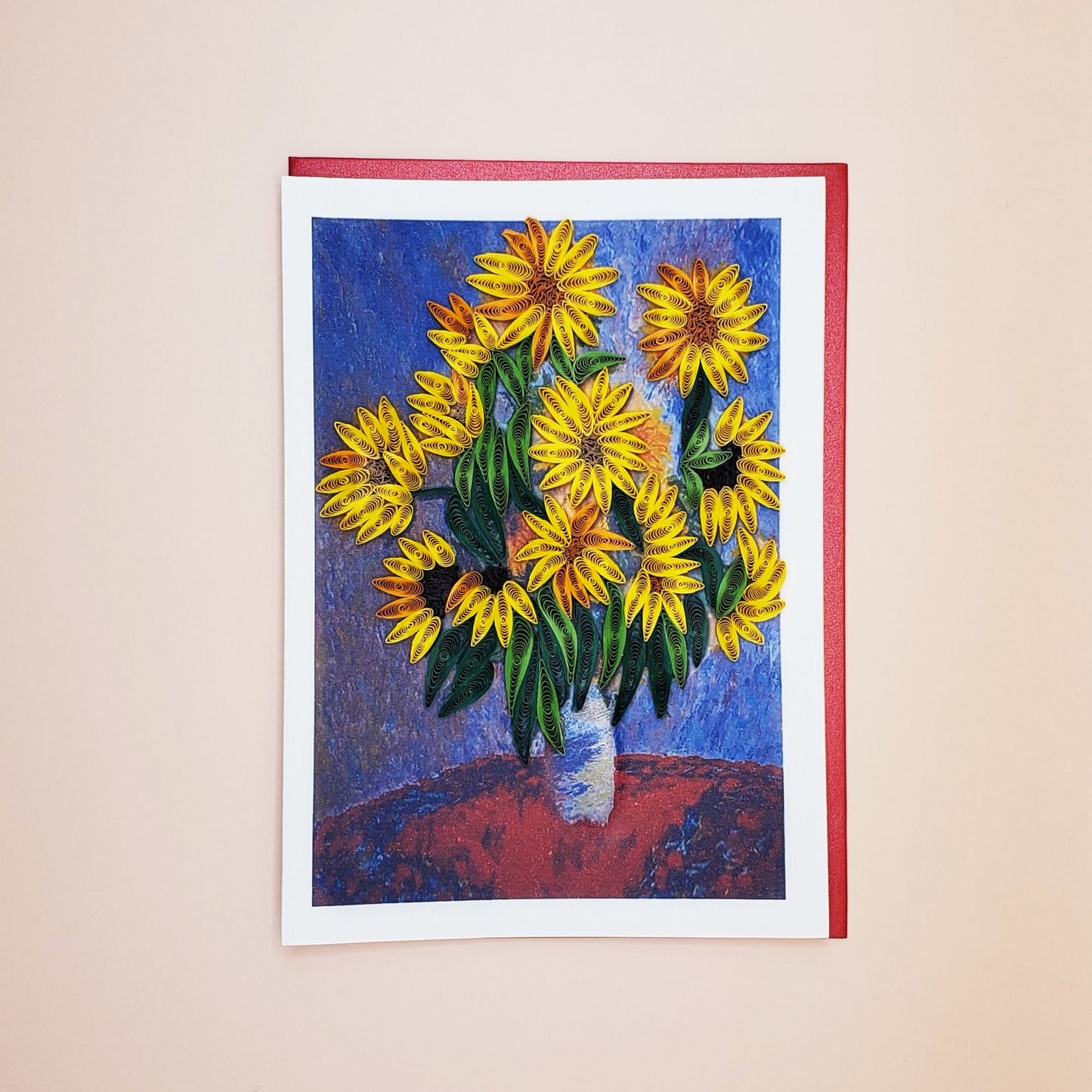 Bouquet of Sunflowers | Claude Monet | Quilled Greeting Card