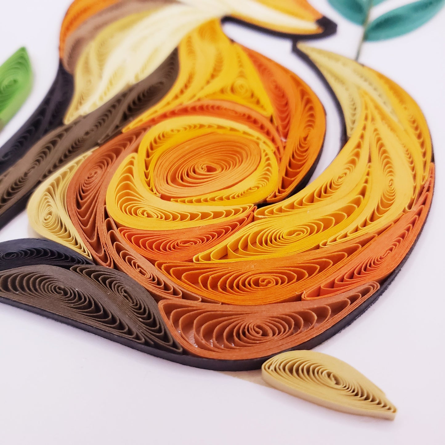 Quilled Animal Greeting Card – Fox Artwork for Any Occasion