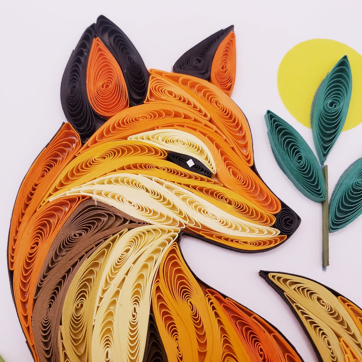 Quilled Animal Greeting Card – Fox Artwork for Any Occasion