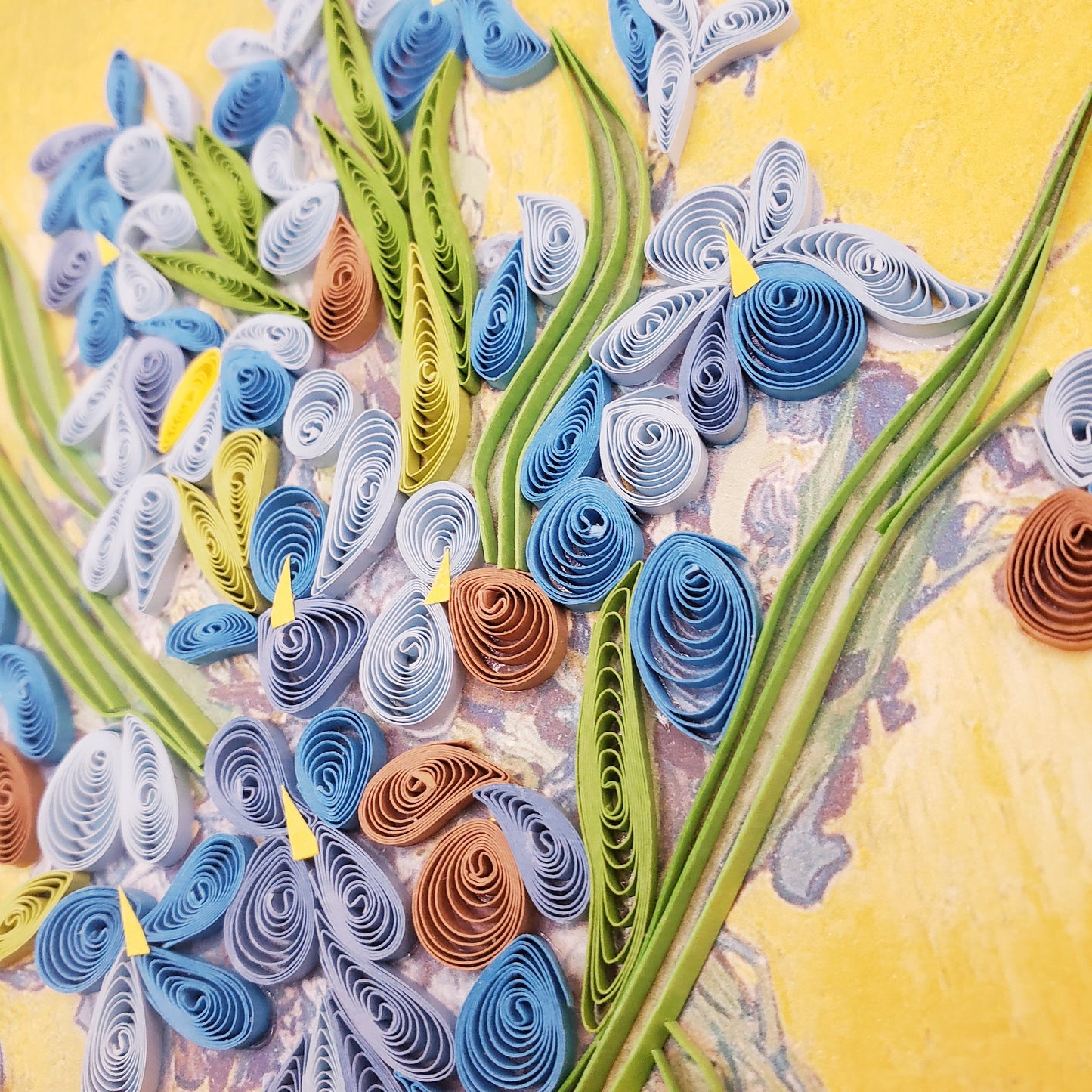 Vase of Irises | Vincent van Gogh | Quilled Greeting Card