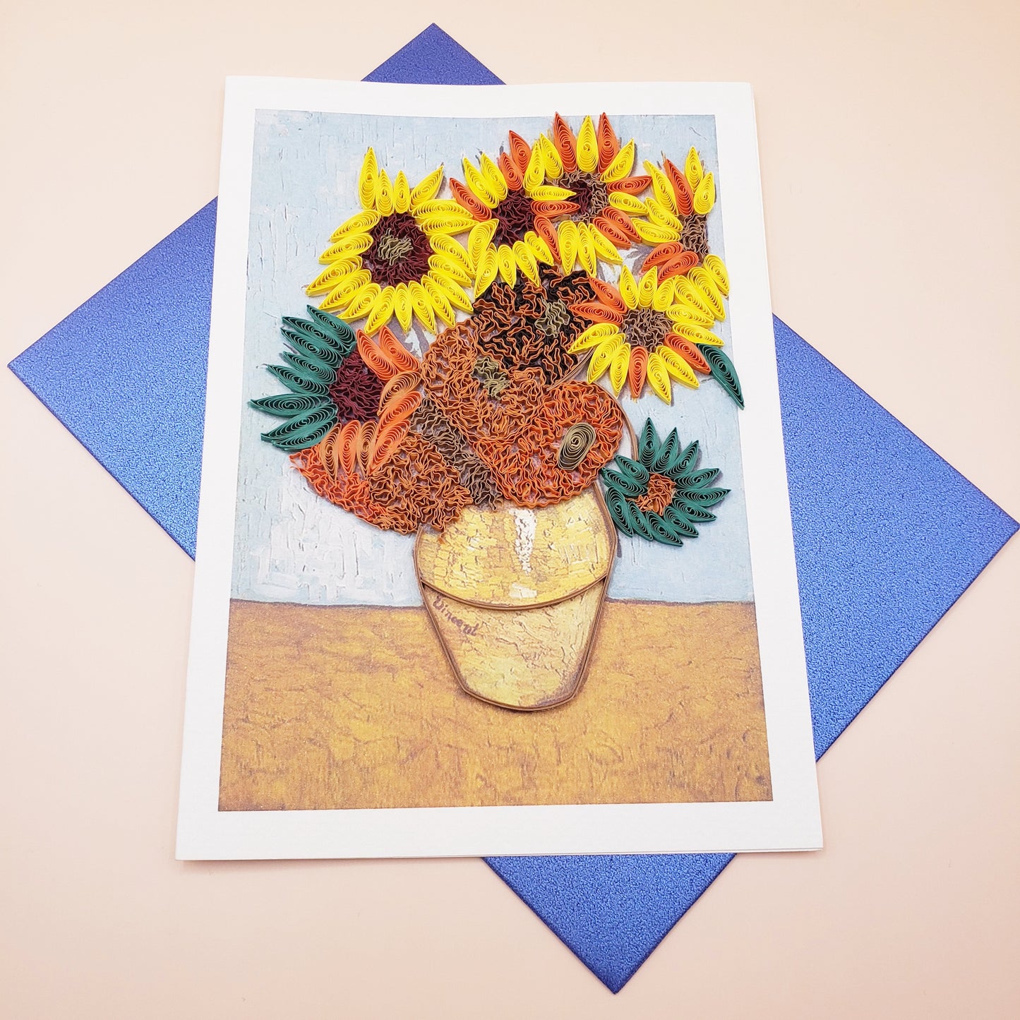 Vase of Sunflowers | Vincent van Gogh | Quilled Greeting Card