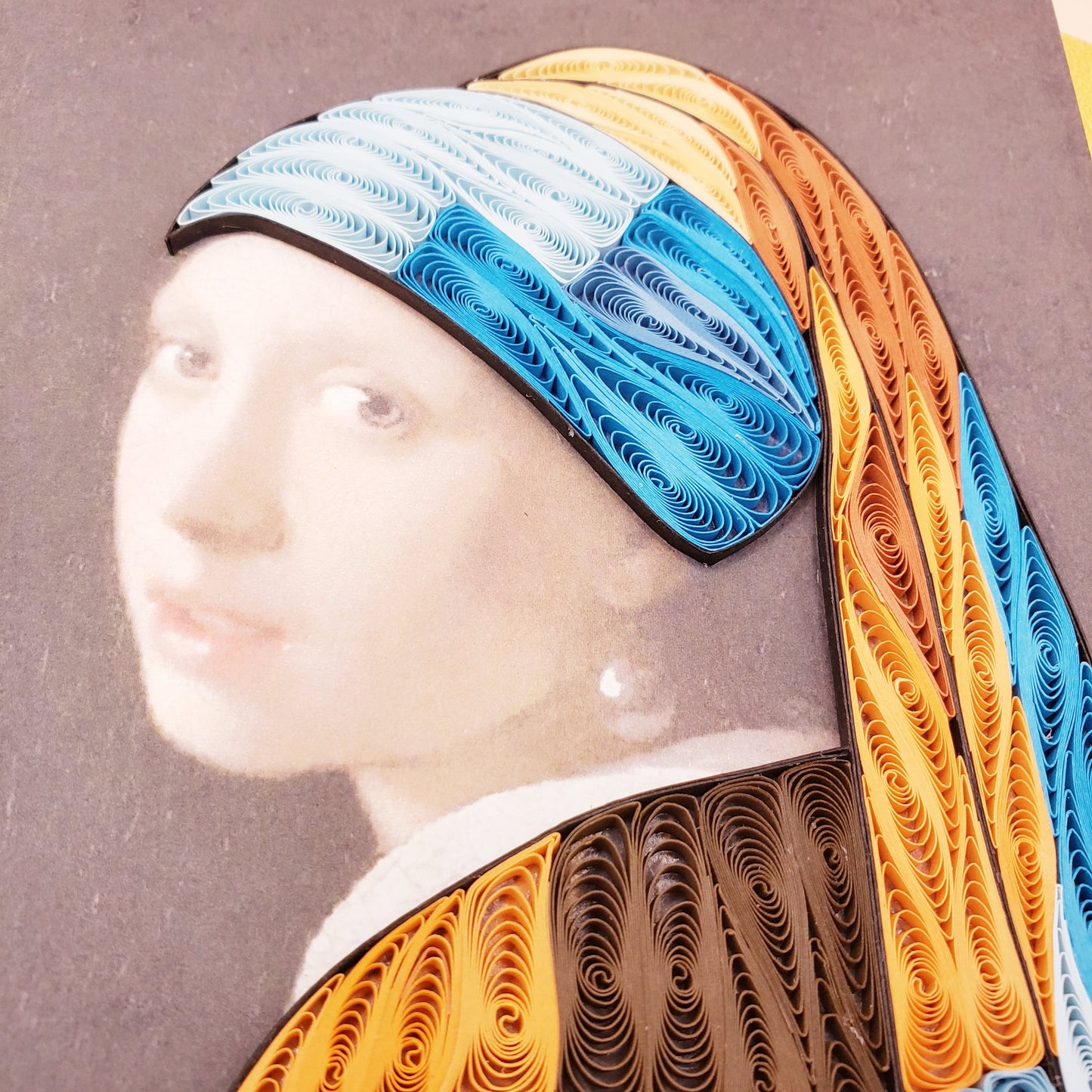Girl with a Pearl Earring by Vermeer | Quilled Greeting Card