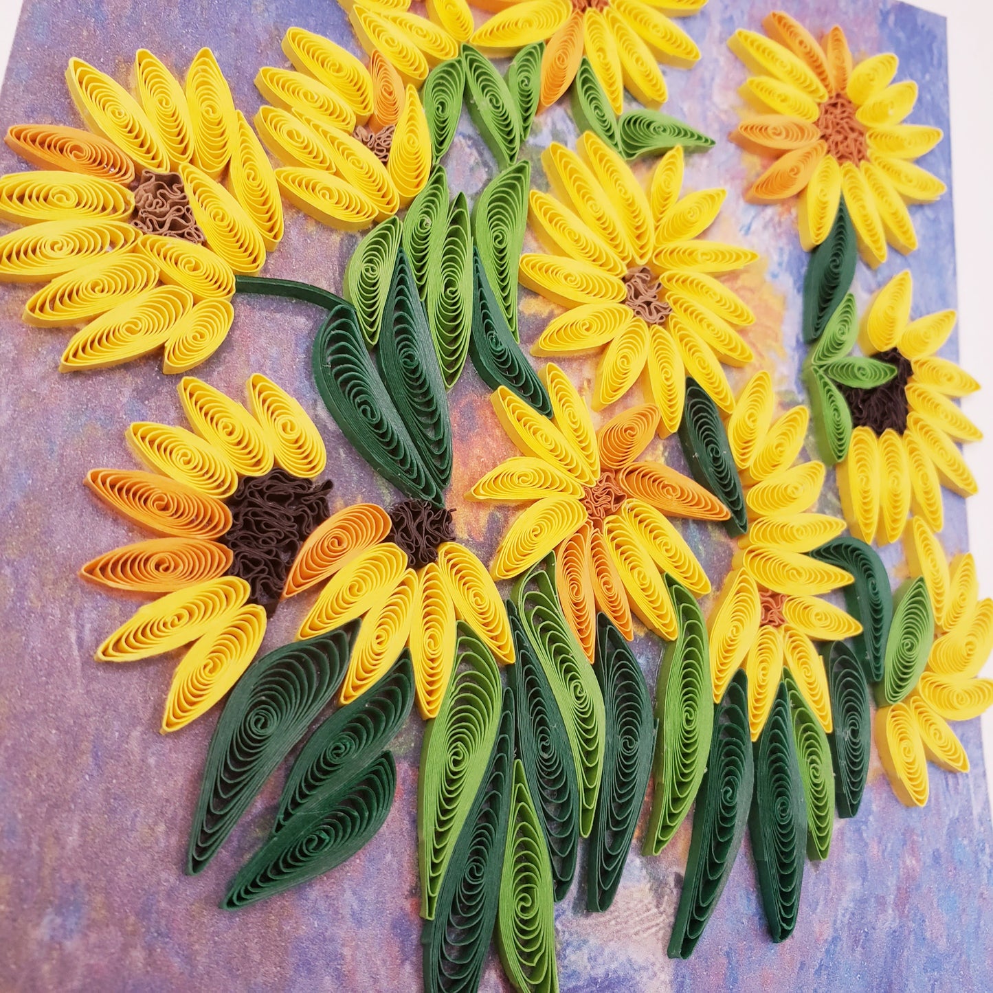 Bouquet of Sunflowers | Claude Monet | Quilled Greeting Card