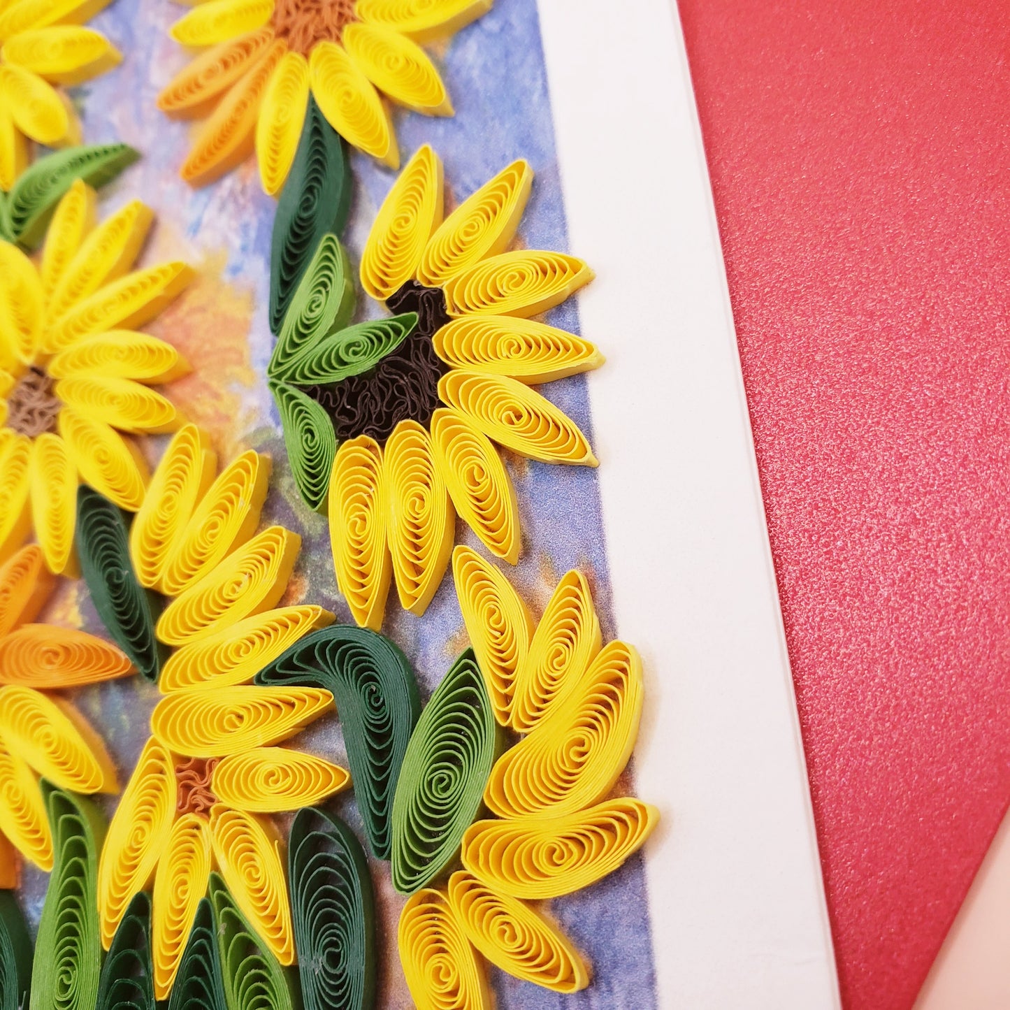 Bouquet of Sunflowers | Claude Monet | Quilled Greeting Card