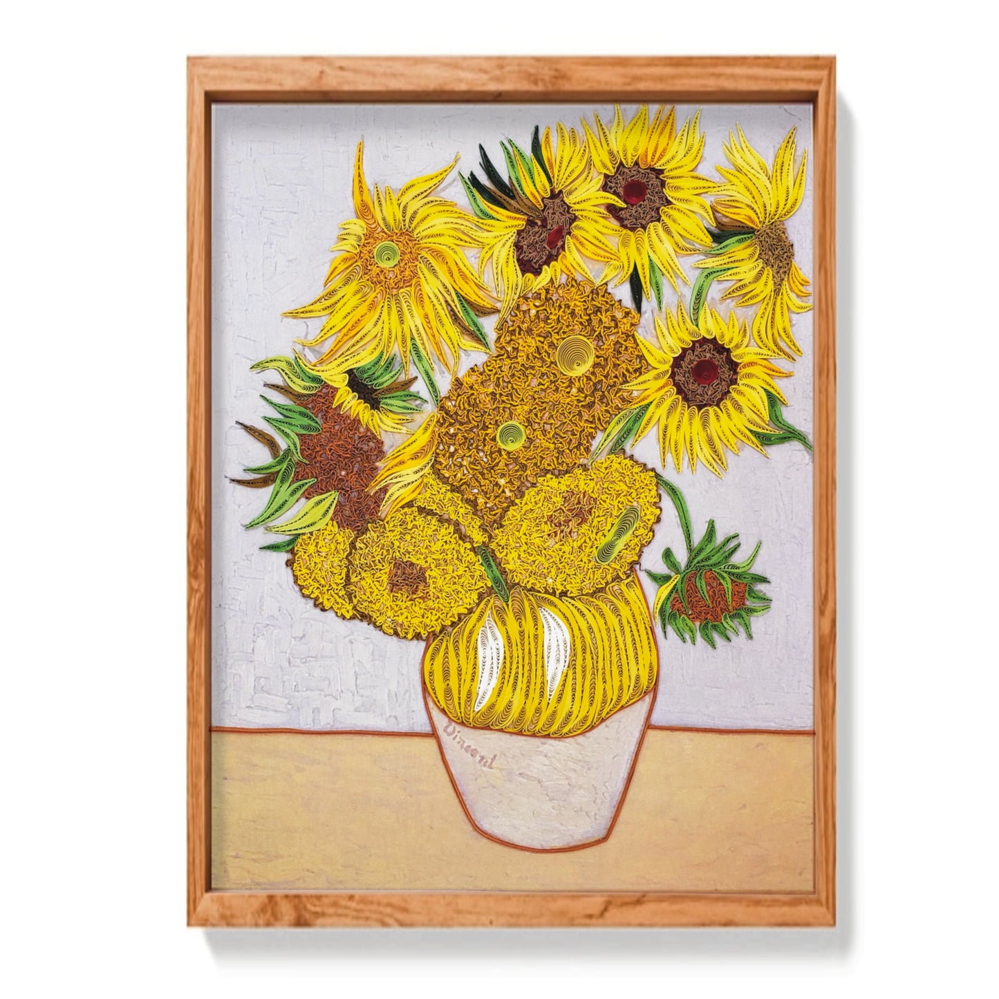 Vase of Sunflowers | Van Gogh | Quilling Art Piece frame | Handmade art