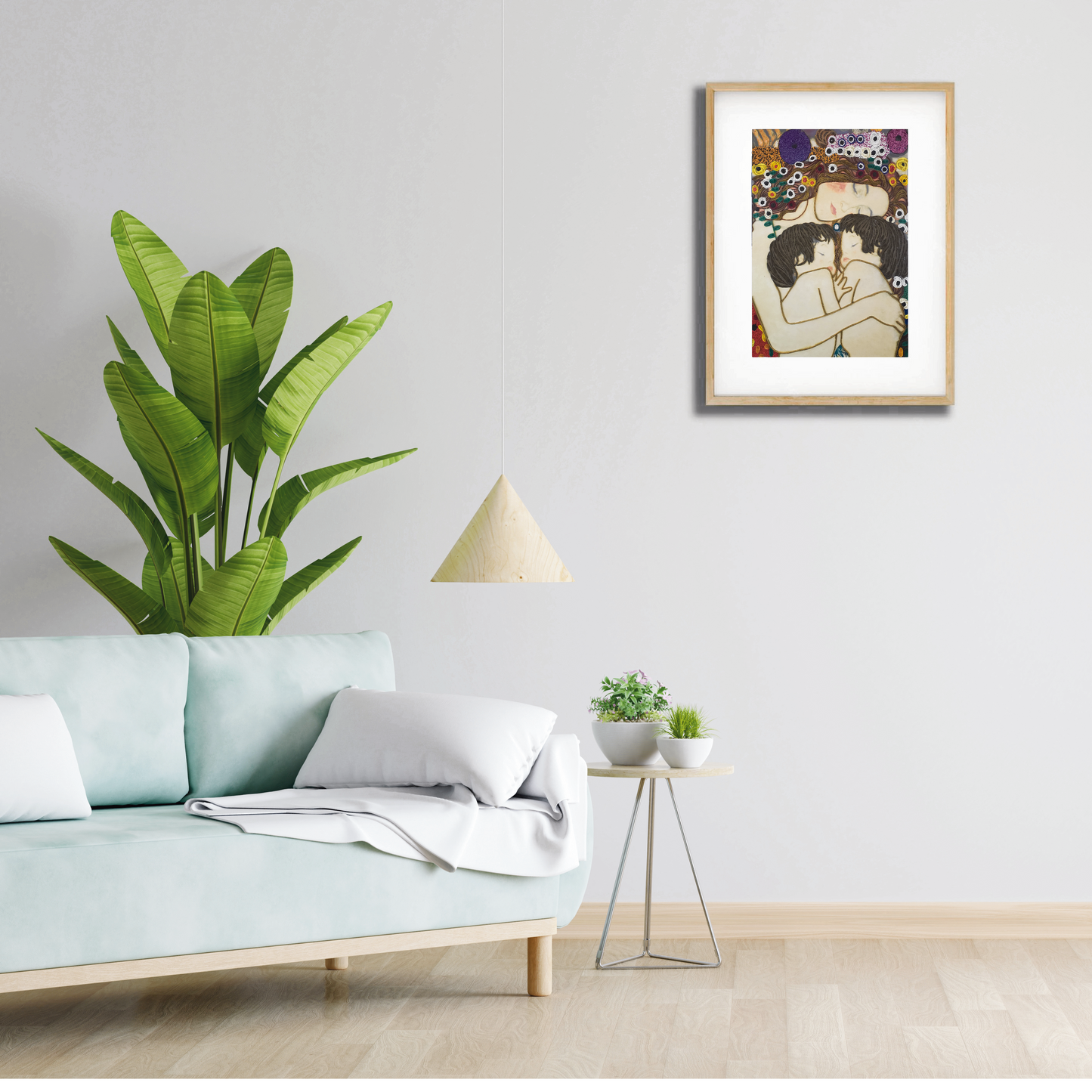 Quilled Art Wall Decor | Mother and Twins by Gustav Klimt | Handmade Quilled art