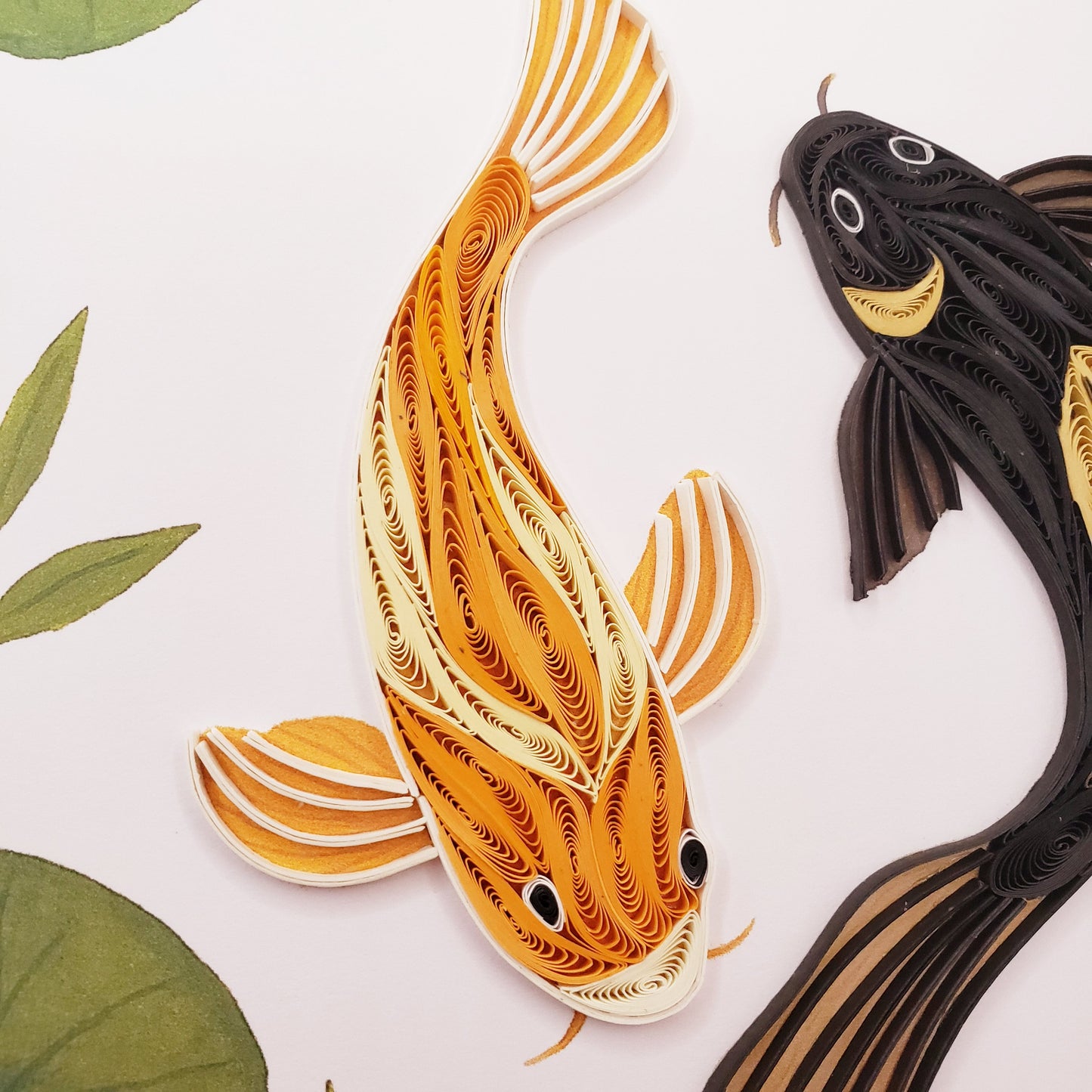 Japanese Koi Fish Quilling Greeting Card – Artistic Design