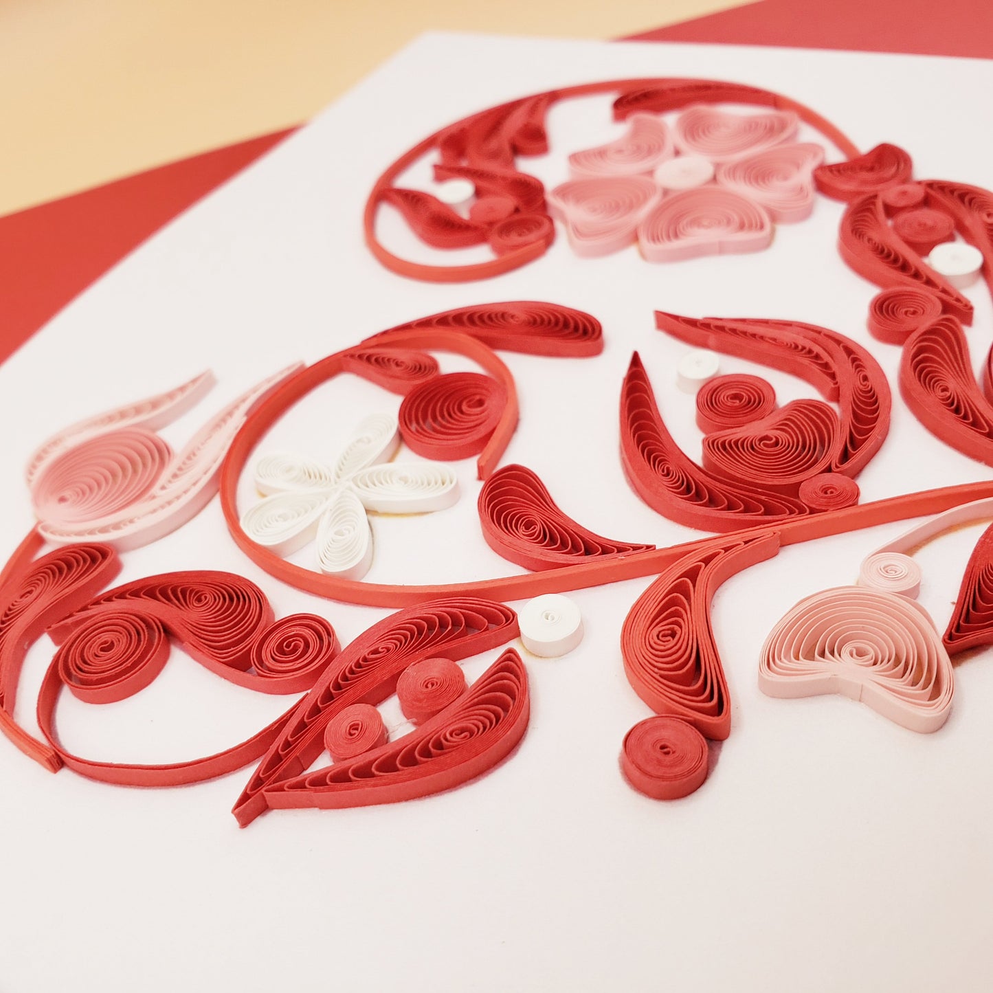 Red Heart | Quilled Greeting Card - Handmade