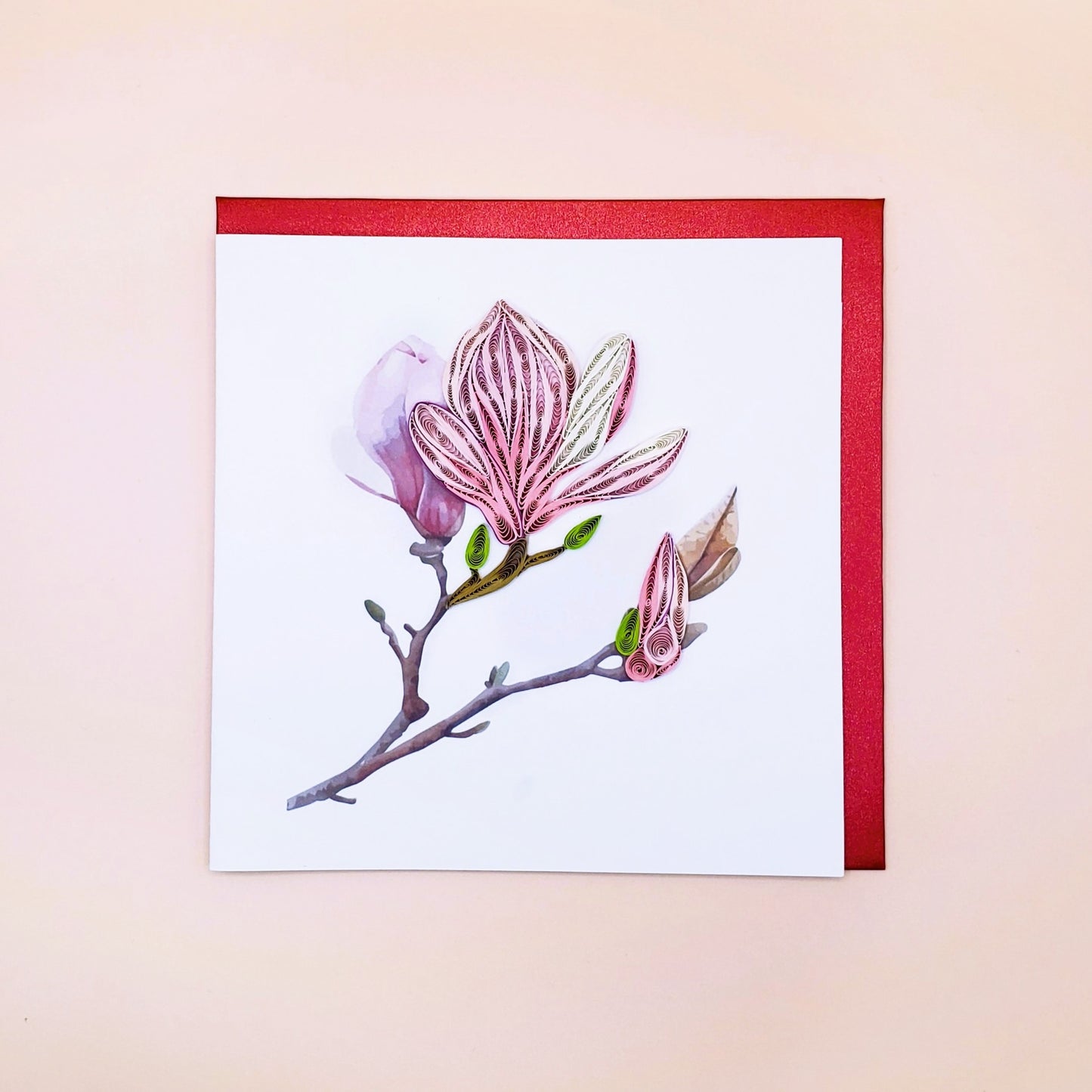 Magnolia| Quilled Greeting Card