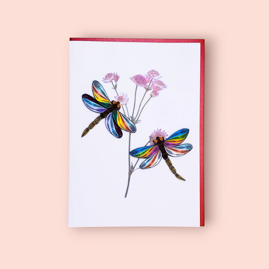 Dragonfly | Quilled Greeting Card - Handmade
