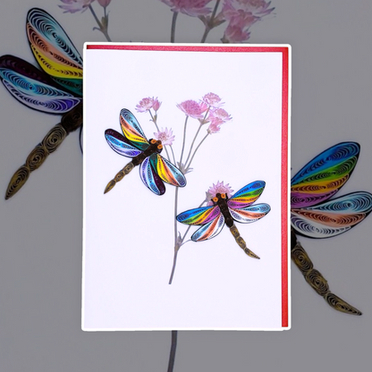 Dragonfly | Quilled Greeting Card - Handmade