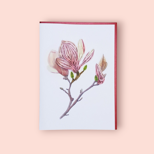 Magnolia| Quilled Greeting Card