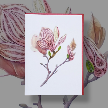 Magnolia| Quilled Greeting Card