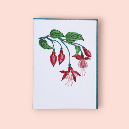 Fuchsia | Quilled Greeting Card - Handmade