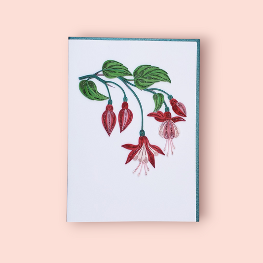 Fuchsia | Quilled Greeting Card - Handmade