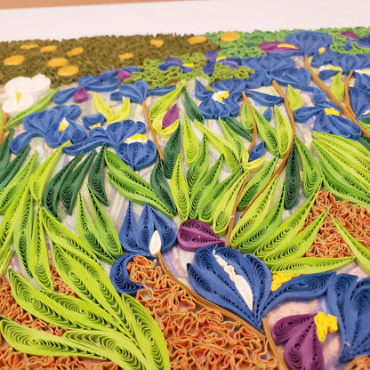 Quilled Framed Art | The Garden of Irises by Vincent van Gogh