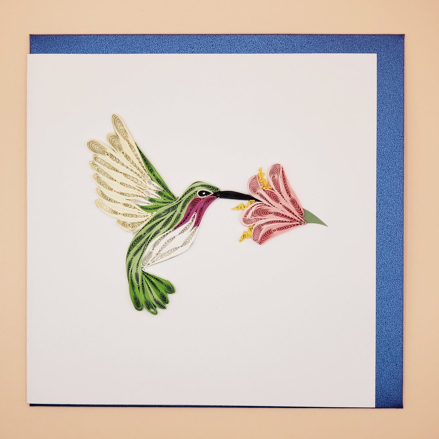 Lucifer Hummingbird Quilled Card