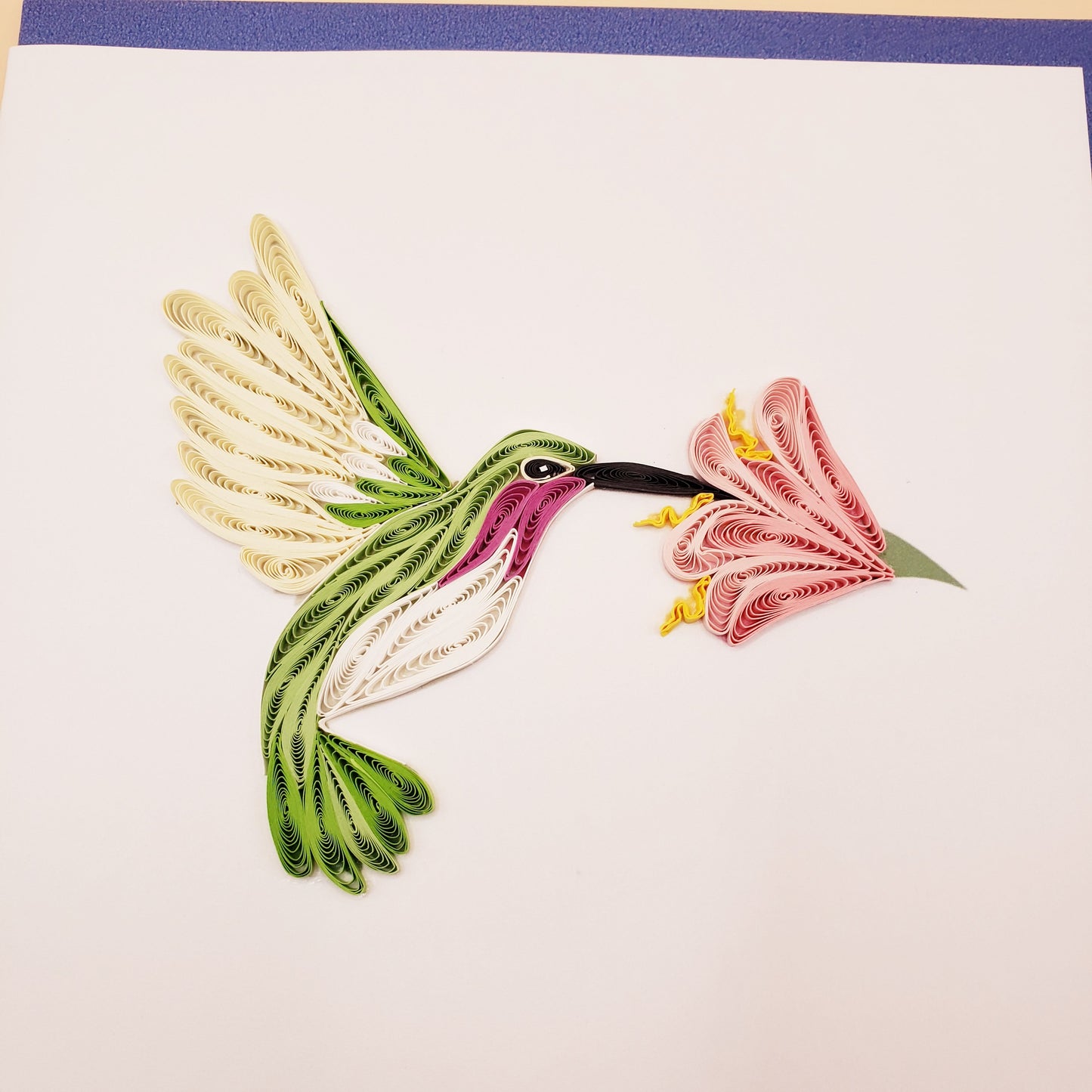 Lucifer Hummingbird Quilled Card