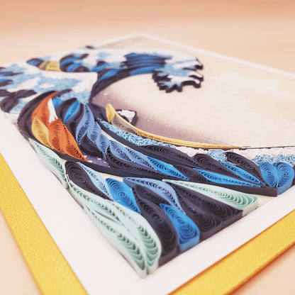 The Great Wave off Kanagawa | Quilling Greeting Card