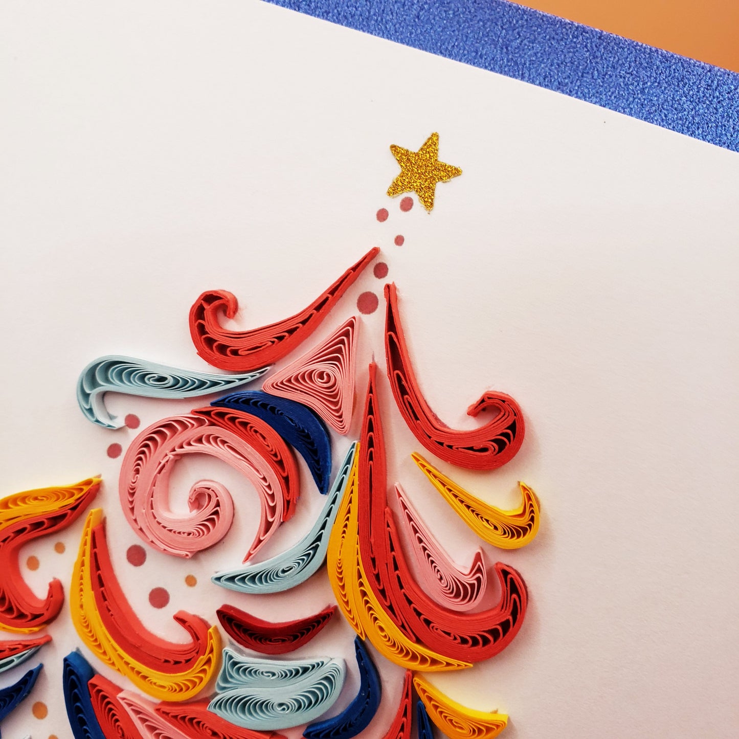 Colorful Christmas Tree Quilled Card | Handmade card