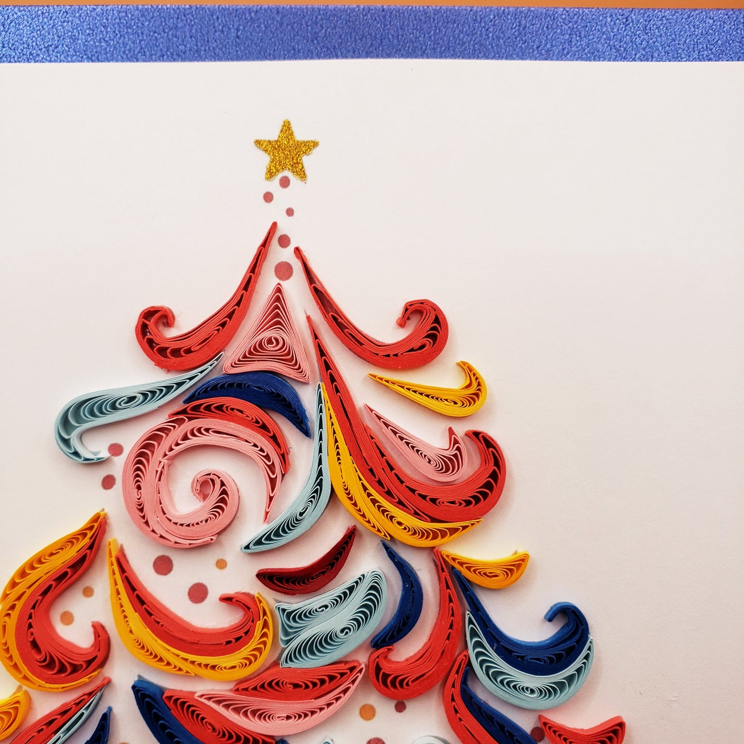 Colorful Christmas Tree Quilled Card | Handmade card