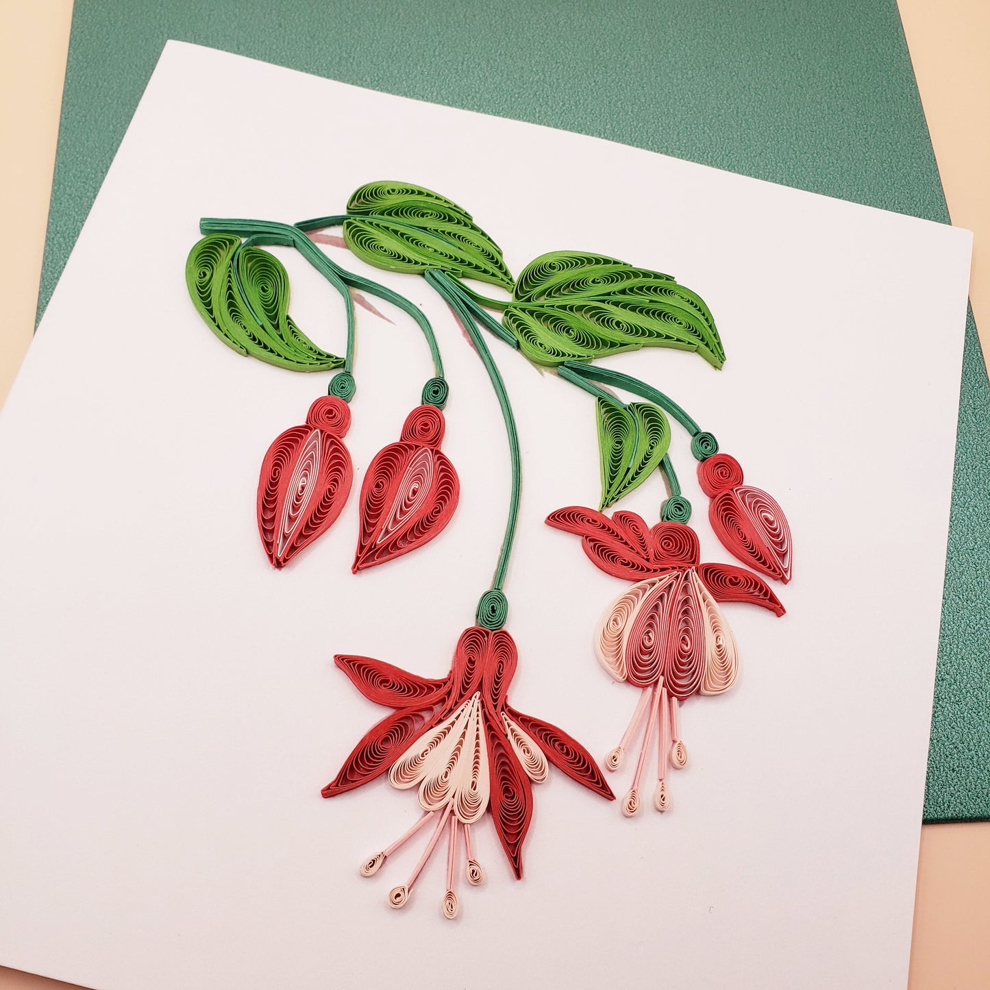 Fuchsia | Quilled Greeting Card - Handmade
