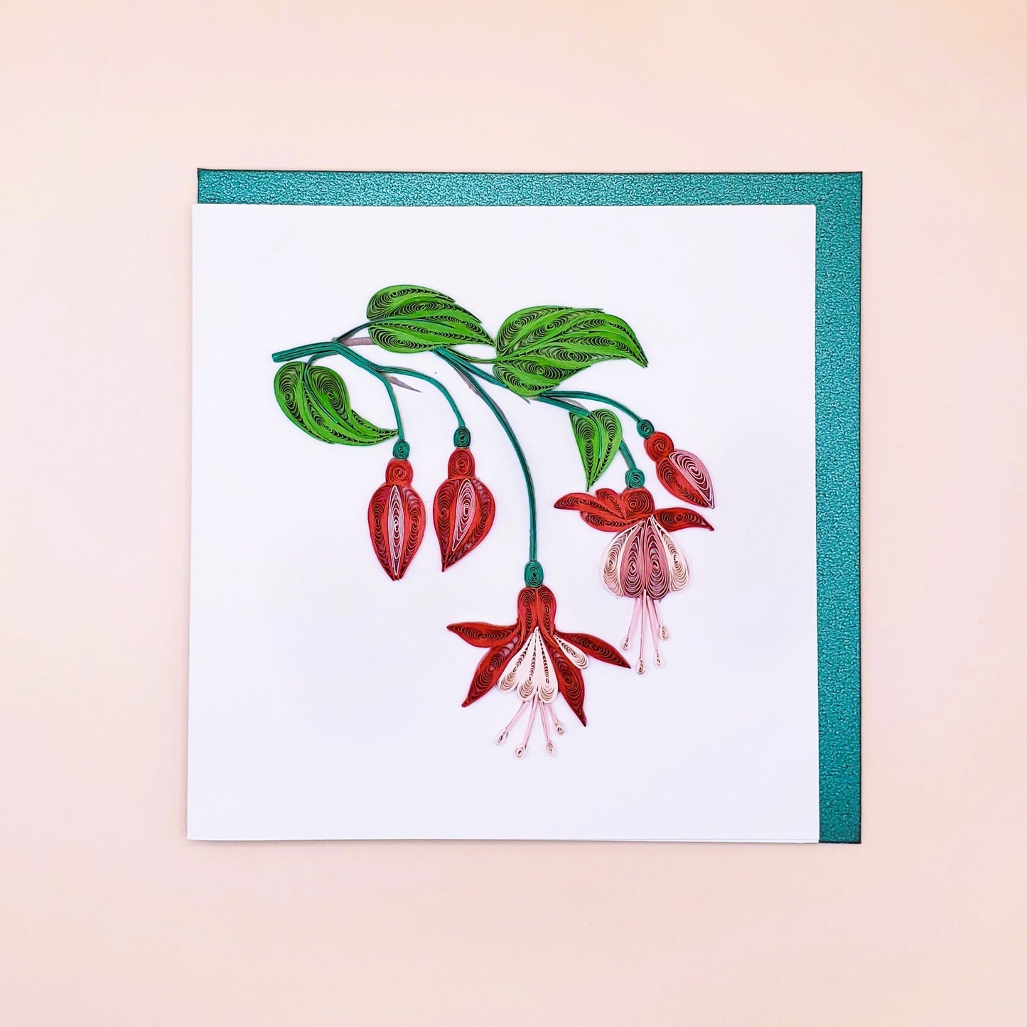 Fuchsia | Quilled Greeting Card - Handmade
